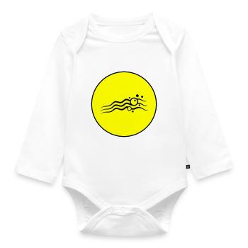 Wave icon icon - Organic Longsleeve Baby Bodysuit - white - Front