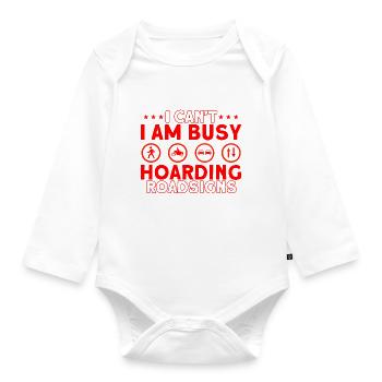 Sammeln Straße Sammlung Geschenk - Baby Bio-Langarm-Body - Weiß - Vorne