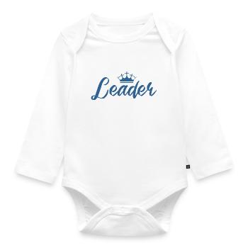 Le Leader - Body Bébé bio manches longues - blanc - Devant