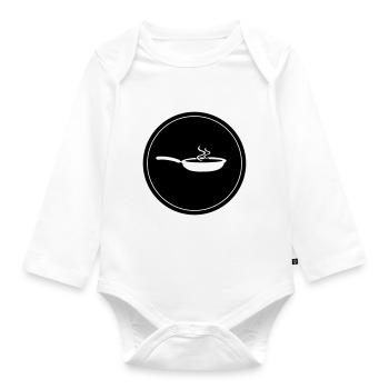 Pan cook - Organic Longsleeve Baby Bodysuit - white - Front