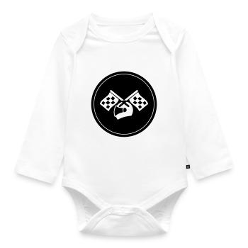 Rennfahrer helm - Baby Bio-Langarm-Body - Weiß - Vorne
