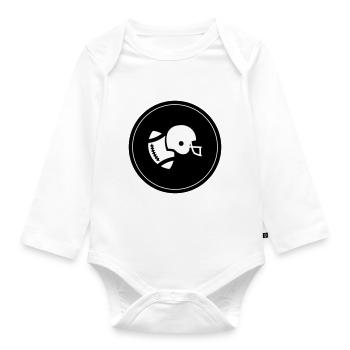 Football Icon - Baby Bio-Langarm-Body - Weiß - Vorne