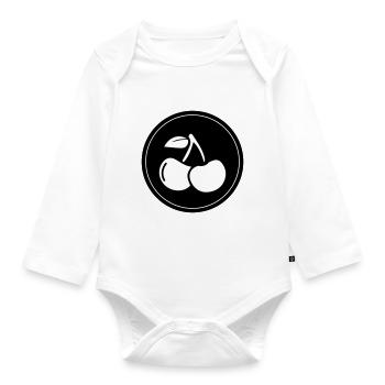 Kirschen obst - Baby Bio-Langarm-Body - Weiß - Vorne