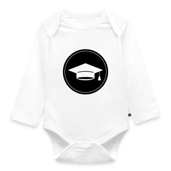 Student Abschluss - Baby Bio-Langarm-Body - Weiß - Vorne