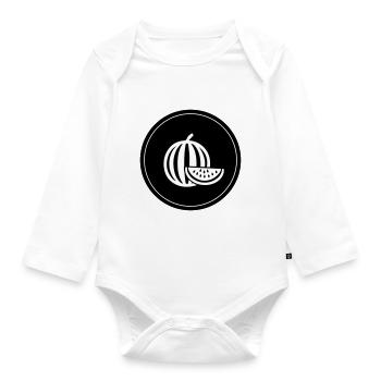 Melone Frucht - Baby Bio-Langarm-Body - Weiß - Vorne