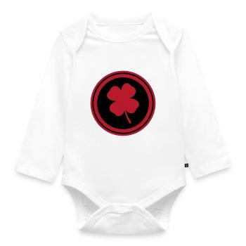 Symbole du trèfle - Body Bébé bio manches longues - blanc - Devant
