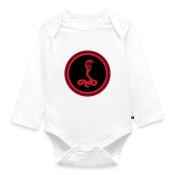 Snake Cobra - Organic Longsleeve Baby Bodysuit - white - Front