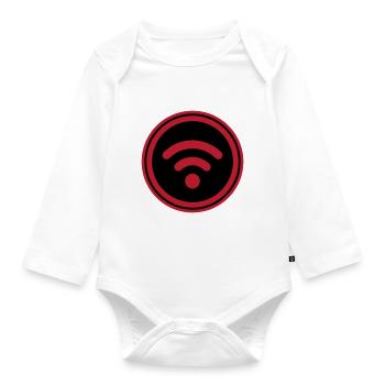 Wlan Internet - Baby Bio-Langarm-Body - Weiß - Vorne