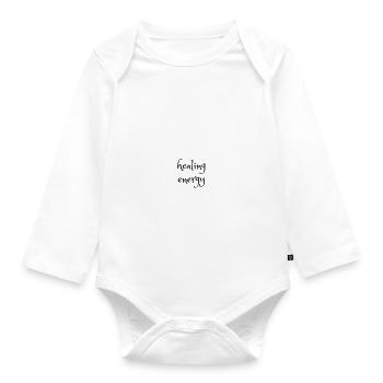 Healing Energy - Organic Longsleeve Baby Bodysuit - white - Front