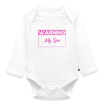 Football Mama Son Mother Cadeau - Body Bébé bio manches longues - blanc - Devant