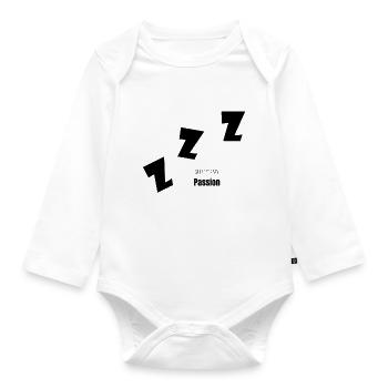 Schlafen - Baby Bio-Langarm-Body - Weiß - Vorne