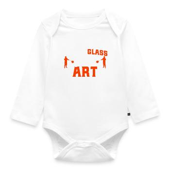 Glasarbeiter Glasbläserei Glasblasen Geschenk - Baby Bio-Langarm-Body - Weiß - Vorne