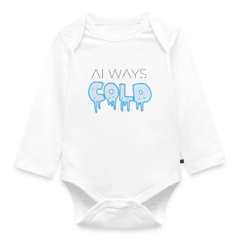 COLD !!! - Baby Bio-Langarm-Body - Weiß - Vorne