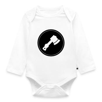Kletterausrüstung Kreis eispickel - Baby Bio-Langarm-Body - Weiß - Vorne