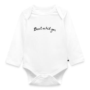 Protecteurs de barbe - Body Bébé bio manches longues - blanc - Devant