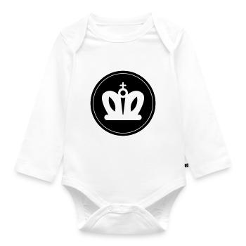 Krone - Baby Bio-Langarm-Body - Weiß - Vorne