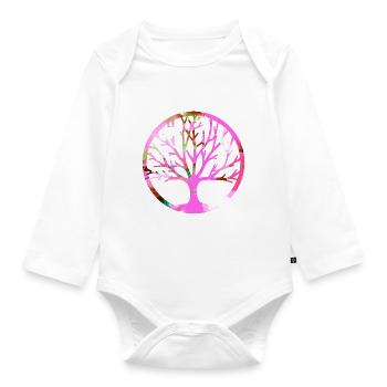 Arbre de vie,Arbre de vie,Graffiti,Peinture - Body Bébé bio manches longues - blanc - Devant