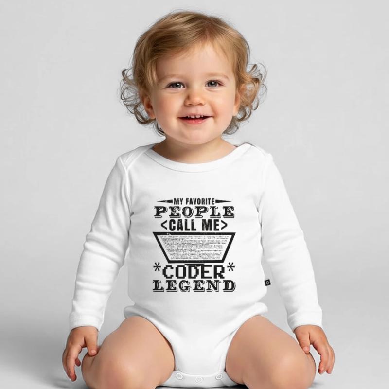 Coder Legend Organic Longsleeve Baby Bodysuit