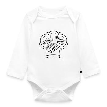 Chef's Hat Chef - Organic Longsleeve Baby Bodysuit - white - Front