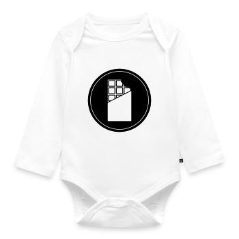 Chocolate Icon Icon - Organic Longsleeve Baby Bodysuit - white - Front