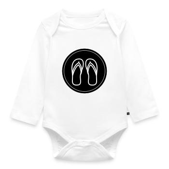Flip-flops icon - Organic Longsleeve Baby Bodysuit - white - Front