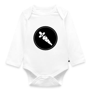 Symbole de la carotte - Body Bébé bio manches longues - blanc - Devant