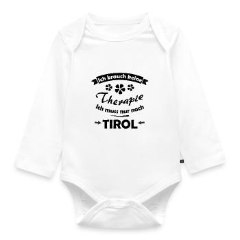 Heimweh nach Tirol - Baby Bio-Langarm-Body - Weiß - Vorne