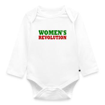 Womens revolution - Body Bébé bio manches longues - blanc - Devant