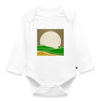 Retro Sunset - Baby Bio-Langarm-Body - Weiß - Vorne