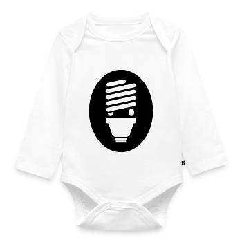 Energy Lamp - Baby Bio-Langarm-Body - Weiß - Vorne