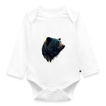Anden-Bär - Baby Bio-Langarm-Body - Weiß - Vorne