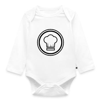 Chef's Hat Chef Chef Icon - Organic Longsleeve Baby Bodysuit - white - Front