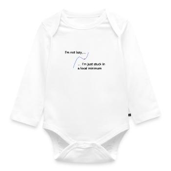 Je ne suis pas paresseux, je suis juste coincé dans un minimum local - Body Bébé bio manches longues - blanc - Devant