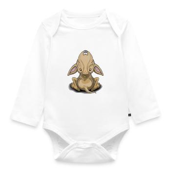 Fawn Bullterrier - Organic Longsleeve Baby Bodysuit - white - Front