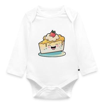 Cheesecake Comic - Body Bébé bio manches longues - blanc - Devant