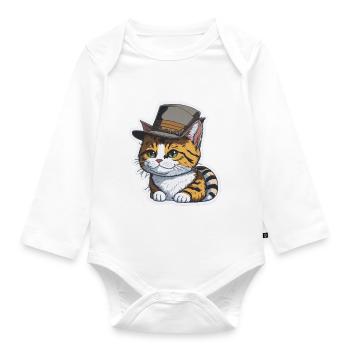 Süße Katze Sweet Cat Cats Lover - Baby Bio-Langarm-Body - Weiß - Vorne