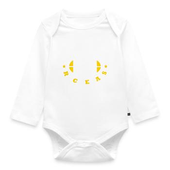 Rugby La Rochelle supporter Rochelais - Body Bébé bio manches longues - blanc - Devant