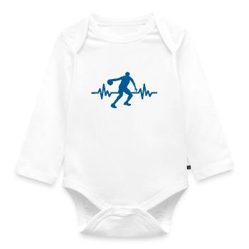 Haertbeat Basketball - USA - Team Sports - Hoops - Organic Longsleeve Baby Bodysuit - white - Front