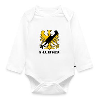 The Saxons in the East - Organic Longsleeve Baby Bodysuit - white - Front