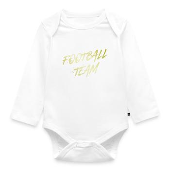 Football Team - Organic Longsleeve Baby Bodysuit - white - Front