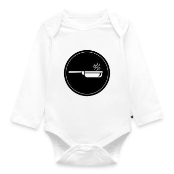 Pan cooking - Organic Longsleeve Baby Bodysuit - white - Front