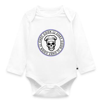 Chef Skull Chef - Body Bébé bio manches longues - blanc - Devant