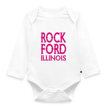 Rockford - Illinios - États-Unis États-Unis États-Unis - Body Bébé bio manches longues - blanc - Devant