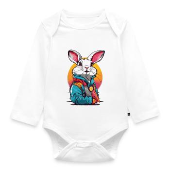 White Rabbit - Organic Longsleeve Baby Bodysuit - white - Front