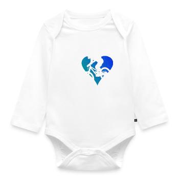 Cycling Cycling Women MTB Men Cyclists - Organic Longsleeve Baby Bodysuit - white - Front
