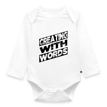 bday cadeau idée idée idée imagination - Body Bébé bio manches longues - blanc - Devant