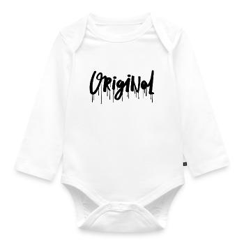 original,kult, Schrift - Baby Bio-Langarm-Body - Weiß - Vorne