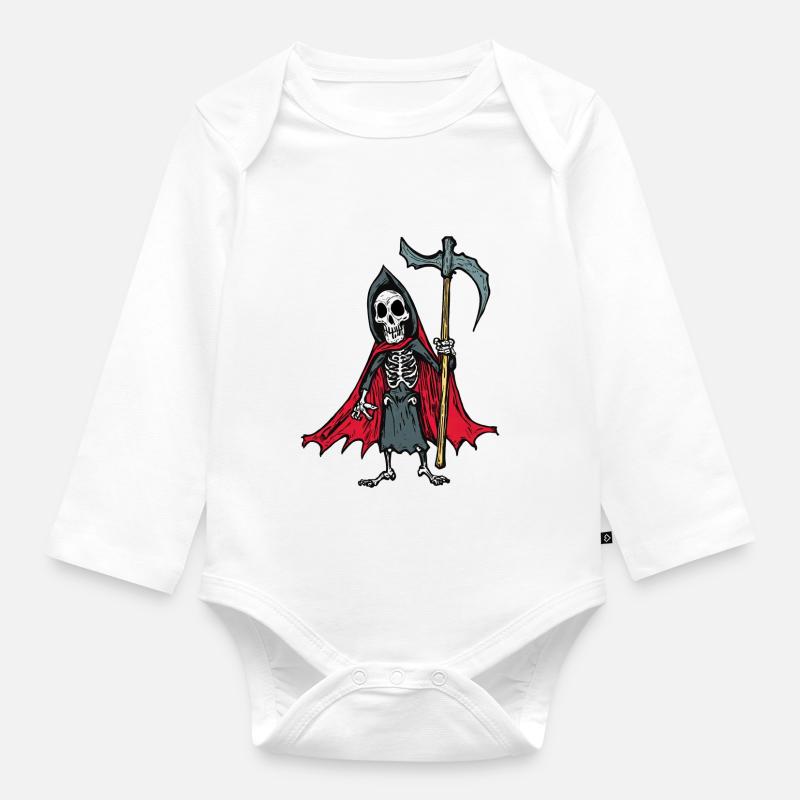 Grim Reaper - La mort elle-même - Body Bébé bio manches longues - blanc