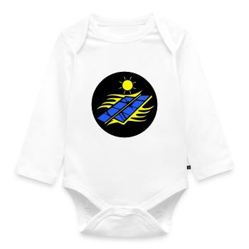 Photovoltaik Solar Energie - Baby Bio-Langarm-Body - Weiß - Vorne