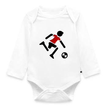 Soccer Player Soccer Player - Organic Longsleeve Baby Bodysuit - white - Front